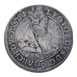 reverse: AUSTRIA TIROLO LEOPOLDO V 10 KREUZER 1632 AG. 4,46 GR. qBB