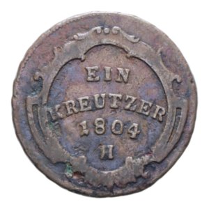 reverse: AUSTRIA FRANCESCO II 1 KREUZER 1804 H CU. 5,38 GR. qBB