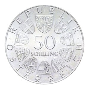 reverse: AUSTRIA 50 SCHILLING 1974 AG. 20 GR. FDC