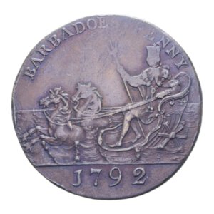 reverse: BARBADOS PENNY TOKEN 1792 CU. 11,79 GR. BB