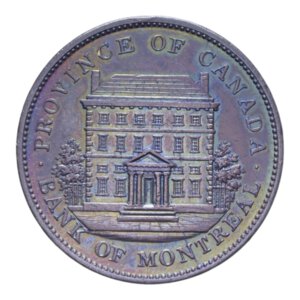 obverse: CANADA MONTREAL PENNY TOKEN 1842 CU. 19,19 GR. SPL