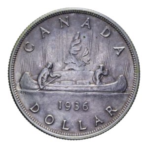 reverse: CANADA GIORGIO V DOLLARO 1936 AG. 23,34 GR. SPL