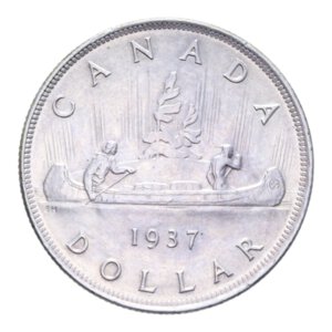 reverse: CANADA GIORGIO VI DOLLARO 1937 AG. 23,32 GR. qSPL
