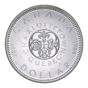 reverse: CANADA ELISABETTA II DOLLARO 1964 AG. 23,05 GR. qFDC