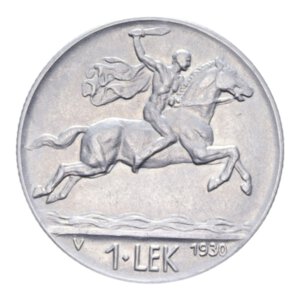 reverse: ALBANIA 1 LEK 1930 V NI. 8,08 GR. qSPL/SPL