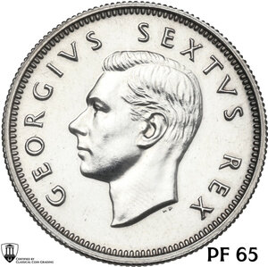 obverse: South Africa.  George VI (1936-1952). Shilling 1948