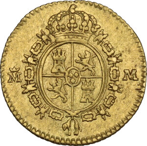 reverse: Spain.  Carlos III of Spain (1759-1788). 1/2 escudos 1788 M, Madrid mint