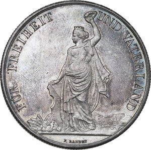 obverse: Switzerland.  Shooting Festival. 5 francs 1872, Zurich