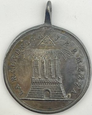 reverse: Perugia - medaglia massonica XIX secolo