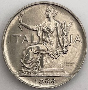 obverse: 1 Lira 1922