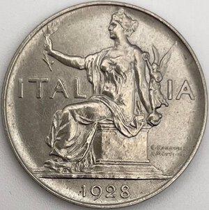 obverse: 1 Lira 1928