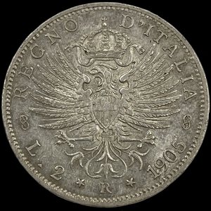 reverse: 2 Lire 1905