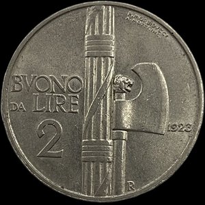 reverse: 2 Lire 1923