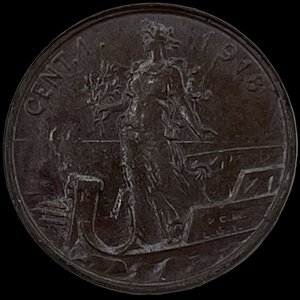 reverse: 1 centesimo 1918