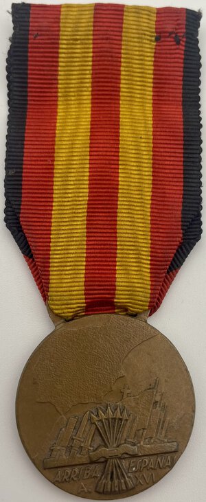 reverse: Medaglia guerra di spagna 1938