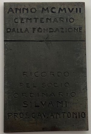 reverse: Bologna - centenario fondazione società agraria 1807-1907