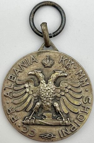 reverse: Medaglia Carabinieri in Albania 1939