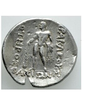 reverse: Thrace, Thasos (399-387 a.C.). AR tetradramma (30,8 mm. - 16,75 gr.). D.\: profilo a destra di Dionysos; R.\: Eracle con pelle di leone e clava. SNG Cop. 1040. qBB. Rara.