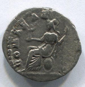 reverse: CLODIO ALBINO (194-194). Roma. AR denarius (2,92 gr. -19 mm.). R.\: ROMA AETERNAE. RIC 7. BB+/qBB. 
