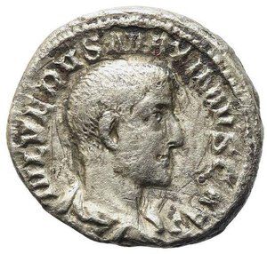 obverse: MASSIMO CESARE (235-238). Roma. AR denarius (19mm. - 3.34 gr.). R.\: PIETAS AVG, strumenti pontificali. RIC IV, 1. MB/qBB. R1