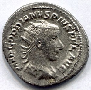 obverse: GORDIANO III (238-244). AR antoninianus (4,91 gr.). R.\: IMP RP VI COS II P P, BB.