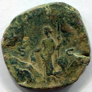 reverse: TREBONIANO GALLO (251-253). ROMA. AE sestertius (17,49 gr. - 29 mm.). R.\: PIETAS AVG. BB-MB.  