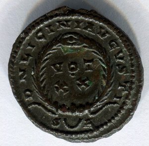 reverse: LICINIO I (308-324). AE follis (3,16 gr.). R.\: VOT XX. SPL.