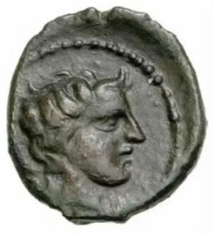 reverse: Sicilia, Gela (420-405 a.C.). Æ Oncia (10mm - 1.15g.). D.\: toro a sx; R.\: testa ornata di Gela a dx. CNS III, 11; SNG ANS 108; HGC 2, 382. qBB/BB. R1.