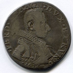 obverse: Firenze. Ferdinando II. Piastra del 1638. Ag. MB/qBB. R3.