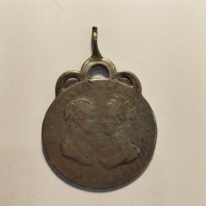 obverse: Lucca. Elisa Bonaparte. Piastra/scudo del 1805. AG. B-MB. R1. Con montatura per medaglia.