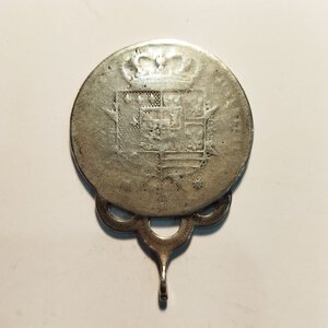 reverse: Lucca. Elisa Bonaparte. Piastra/scudo del 1805. AG. B-MB. R1. Con montatura per medaglia.