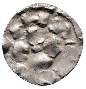 reverse: Lucca. Enrico II (1004-1024). MI Denaro (17 mm - 0,67 gr.). qBB. NC