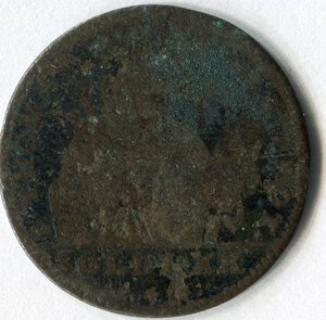 obverse: Parma e Piacenza. Duca Ferdinando 1°. 20 soldi del 1793. B-MB. R2. 