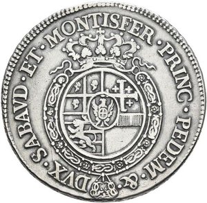 reverse: Regno di Sardegna. Re Carlo Emanuele 3° (1730-1773). AR Mezzo Scudo 1756 (17.40 gr.). Torino. qSPL. NC.