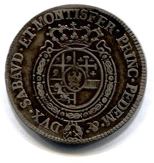 reverse: Regno di Sardegna. Re Carlo Emanuele 3° (1730-1773). 1/2 scudo del 1764. Ag. qBB-BB. R1.