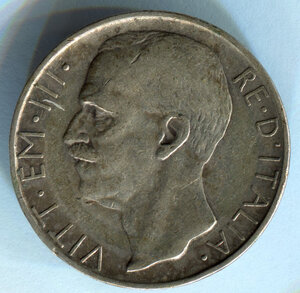 obverse: Regno d Italia. Re Vittorio Emanuele 3° (1900-1946). 10 lire 