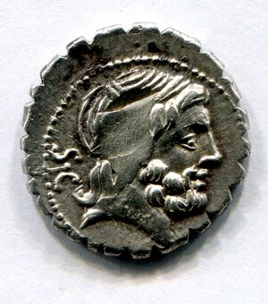 obverse: Gens ANTONIA (93-82 a.C.). Roma. Ar denarius (3,88 gr.). R.\ Q ANTO BALB. Craw 364. qSPL. NC. Conio dritto schiacciato.