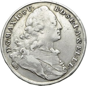 obverse: Germania. Massimiliano Giuseppe 3°. Tallero di Bavaria del 1777. Ag. MB. NC.