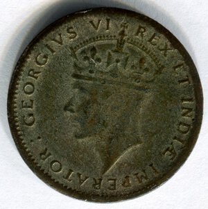 obverse: Africa Orientale Britannica. Re Giorgio 6°. 50 cents del 1937. Ag. qBB. NC.