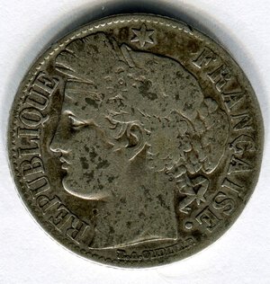obverse: Francia. 1 franco del 1887. Ag. qBB.