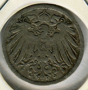 obverse: Germania (impero). 10 pfenning del 1900. Ni. MB.
