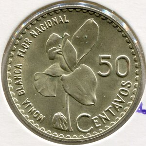 obverse: Guatemala. 50 centavos del 1963. Ag. SPL/FDC.