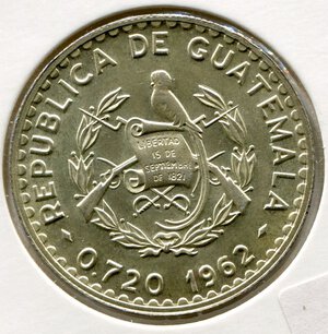 reverse: Guatemala. 50 centavos del 1963. Ag. SPL/FDC.