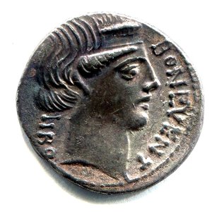 obverse: Gens SCRIBONIA (154 a. C.). Roma. AR denarius (3,75 gr.). R.\: PVTEAL SCRIBON. 416. SPL/qBB. R1.