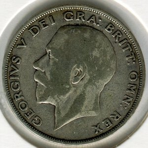 obverse: Inghilterra. Re Giorgio 5°. 1/2 corona del 1923. Ag. BB.