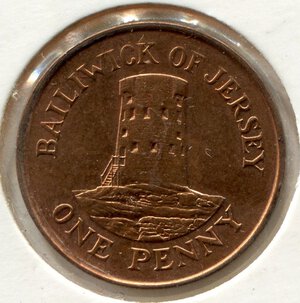 reverse: Jersey. Regina Elisabetta 2°. 1 penny del 1994. Ac Cu. SPL/FDC.