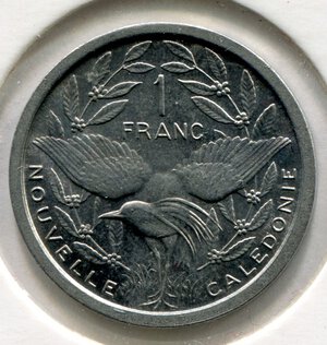 reverse: Nuova Caledonia. 1 franco del 1949. Al. SPL/FDC. NC.