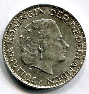 obverse: Olanda. Regina Giuliana. 1 gulden del 1957. Ag. SPL.