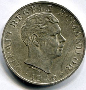 obverse: Romania. Re Michele 1°. 100.000 lei del 1946. Ag 0.700‰. BB. 