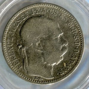 obverse: Ungheria. Francesco Giuseppe 1°. 1 krone 